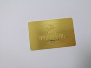 0.5 밀리미터 두께 금속 명함 데보스 로고 은메달 금 솔질 마감