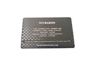 탄소섬유 OEM 85x54mm 금속 플레인 흑인 사업 카드