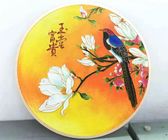 사용자 지정 중국어 럭셔리 칠보 다채로운 금속 라운드 플레이트
