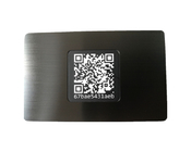 스마트 쓰기 가능 NFC QR 금속 비즈니스 ID 카드 매트 블랙 브러시 마감