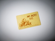 레이저 조각된 사업 나무 카드  NFC 미페어 1K 13.56 마하즈