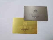 0.5 밀리미터 두께 금속 명함 데보스 로고 은메달 금 솔질 마감