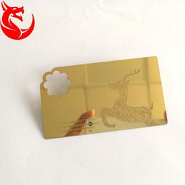 레이저 뒤 0.3mm 0.5mm 간격에 거울을 가진 커트에 의하여 양극 처리되는 금 명함