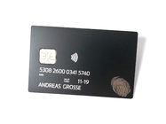 호화스러운 IC 칩 4442 금속 사업 신용 카드 솔 완성되는 크기 85*54*0.6mm
