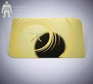 레이저 뒤 0.3mm 0.5mm 간격에 거울을 가진 커트에 의하여 양극 처리되는 금 명함