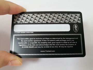 0.5mm 모방되는 호화스러운 광택이 없는 까만 금속 명함 탄소 섬유