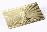 13.56mhz 금속 명함/스테인리스 CR80는 금 일원 카드를 도금했습니다