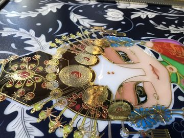 주문 호텔 장식적인 금속 액자 벽 예술 칠보 페인트 사기질