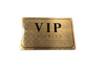 호화스러운 고대 구리에 의하여 솔질되는 끝 VIP 우선권 접근 금속 카드