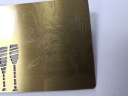 식각 레이저 로고 85x54mm를 가진 주문을 받아서 만들어진 금관 악기 금 금속 사업 일원 카드