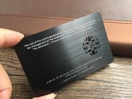 매트 PVD 검 브러시되 0.8 밀리미터 금속 사업 Vip 카드